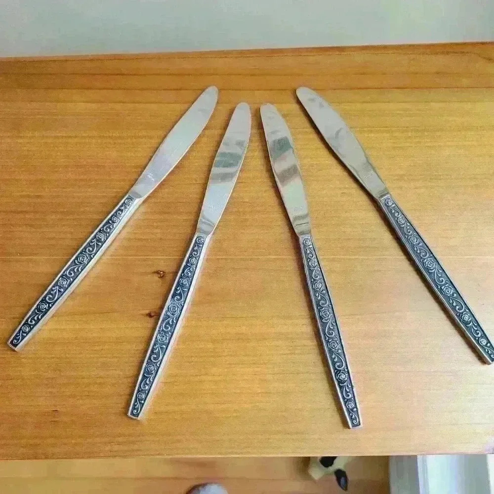 Vintage Stainless Steel Metal Japan 4 Knives - Picture 2 of 12